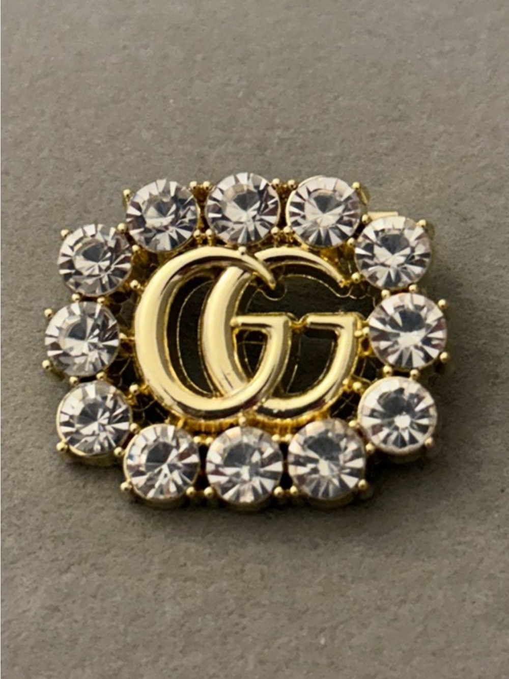 Gold Crystal-Embellished Brooch - Picture 1 of 3